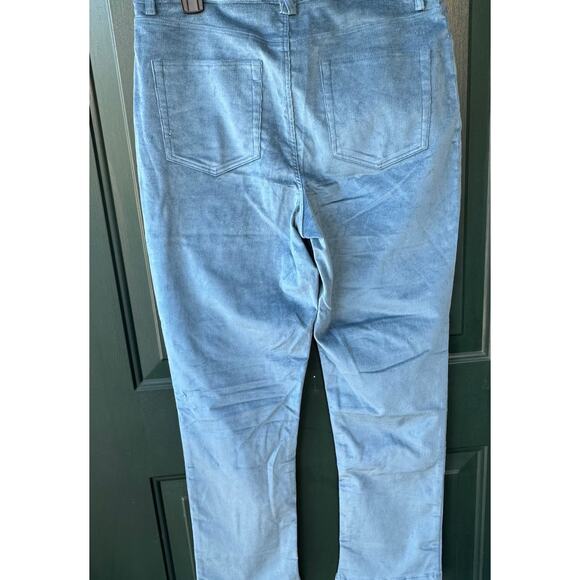 NWOT Denim & Co. QVC Adaptive Slim Straight Corduroy Pant Sz 10 Aqua Stretch - Picture 7 of 9